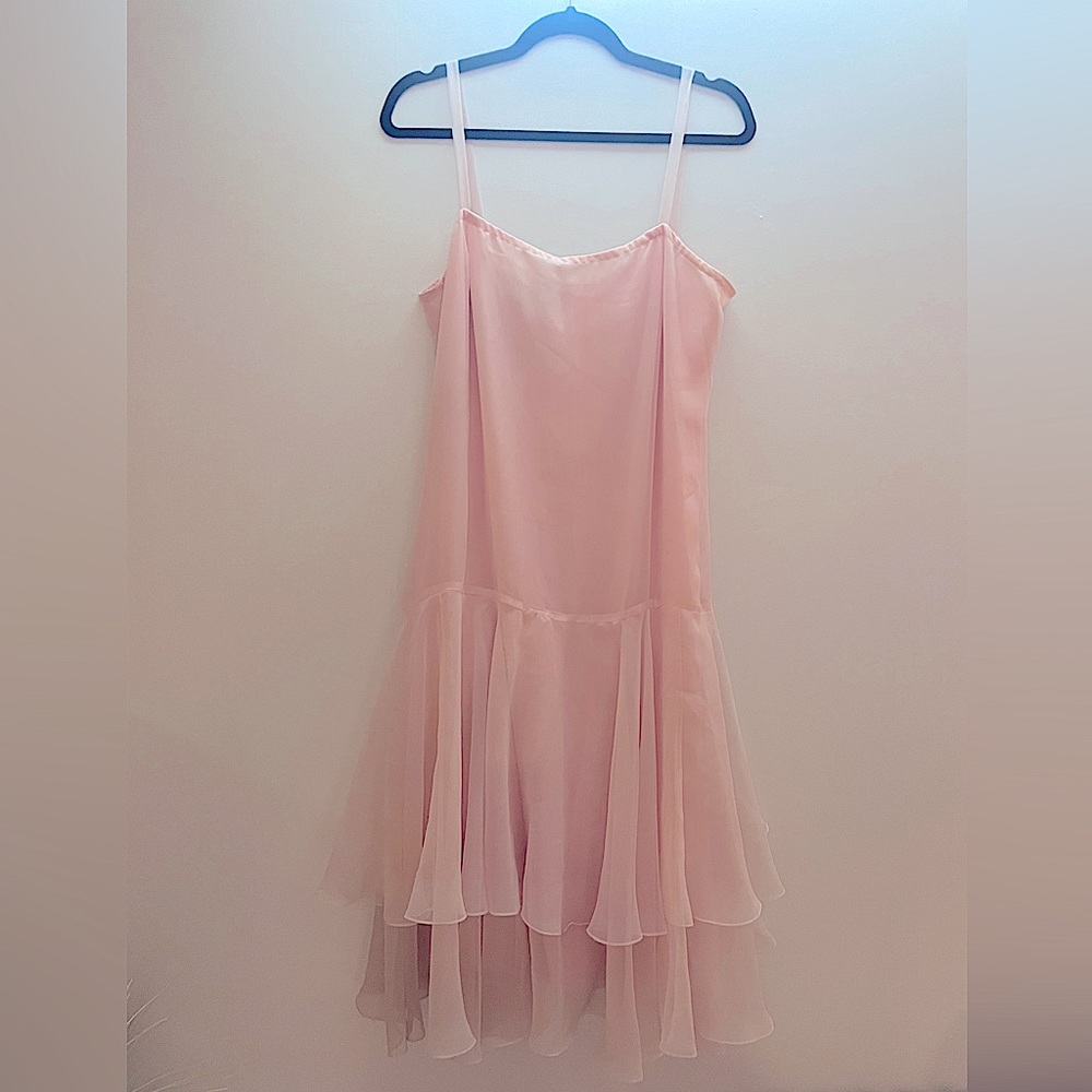 LIPTONS- Vintage Light Pink Chiffon Slip Dress